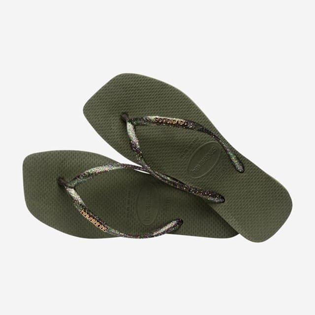 havaianas  Slim Square Logo Metallic-41-42 