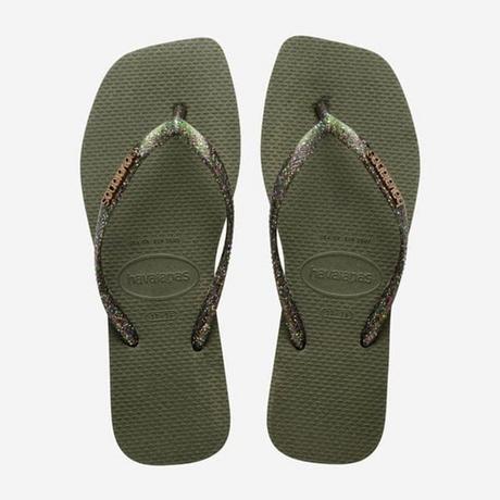 havaianas  Slim Square Logo Metallic-41-42 