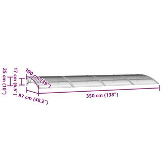 VidaXL Auvent de porte polycarbonate  