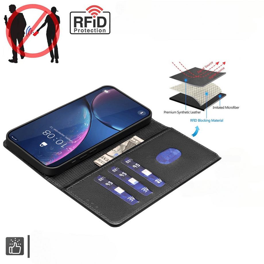 Cover-Discount  Google Pixel 9a - BINFEN Leder Etui Hülle mit RFID Blocker 