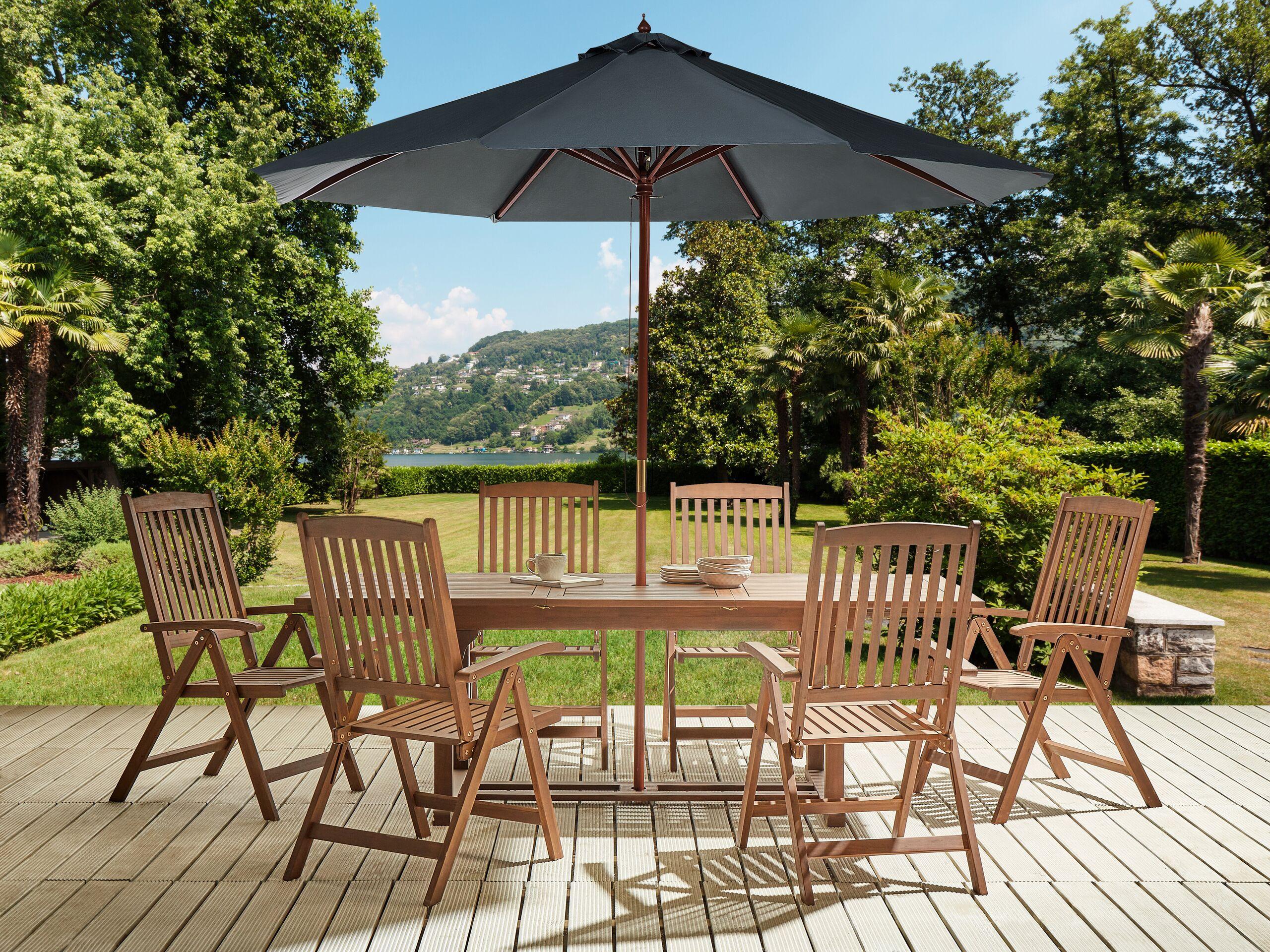 Beliani Set da pranzo da giardino en Legno d'acacia Rustico AMANTEA  