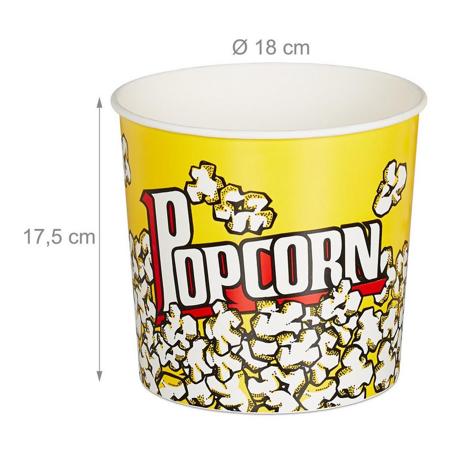 B2X  Popcorneimer wiederverwendbar 6er Set 