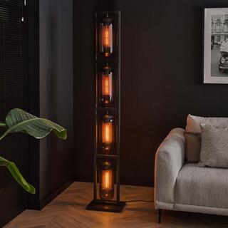 mutoni Lampadaire Verre Fumé 4L  