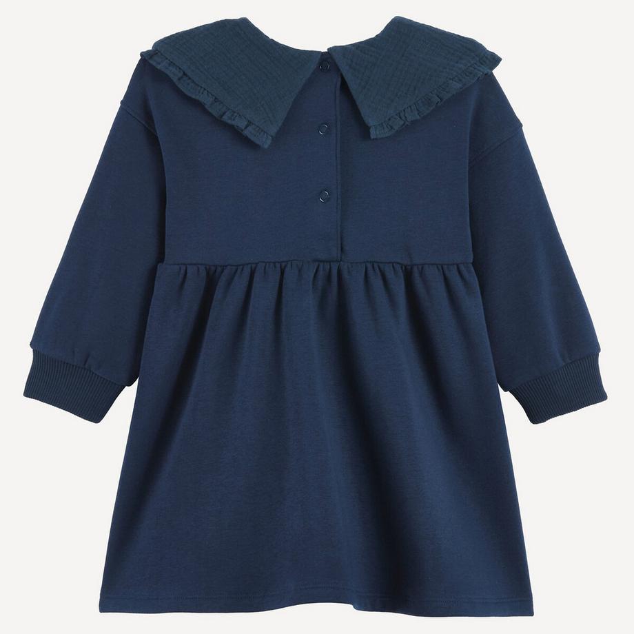 La Redoute Collections  Sweatkleid mit Claudine-Kragen aus Baumwoll-Gaze 
