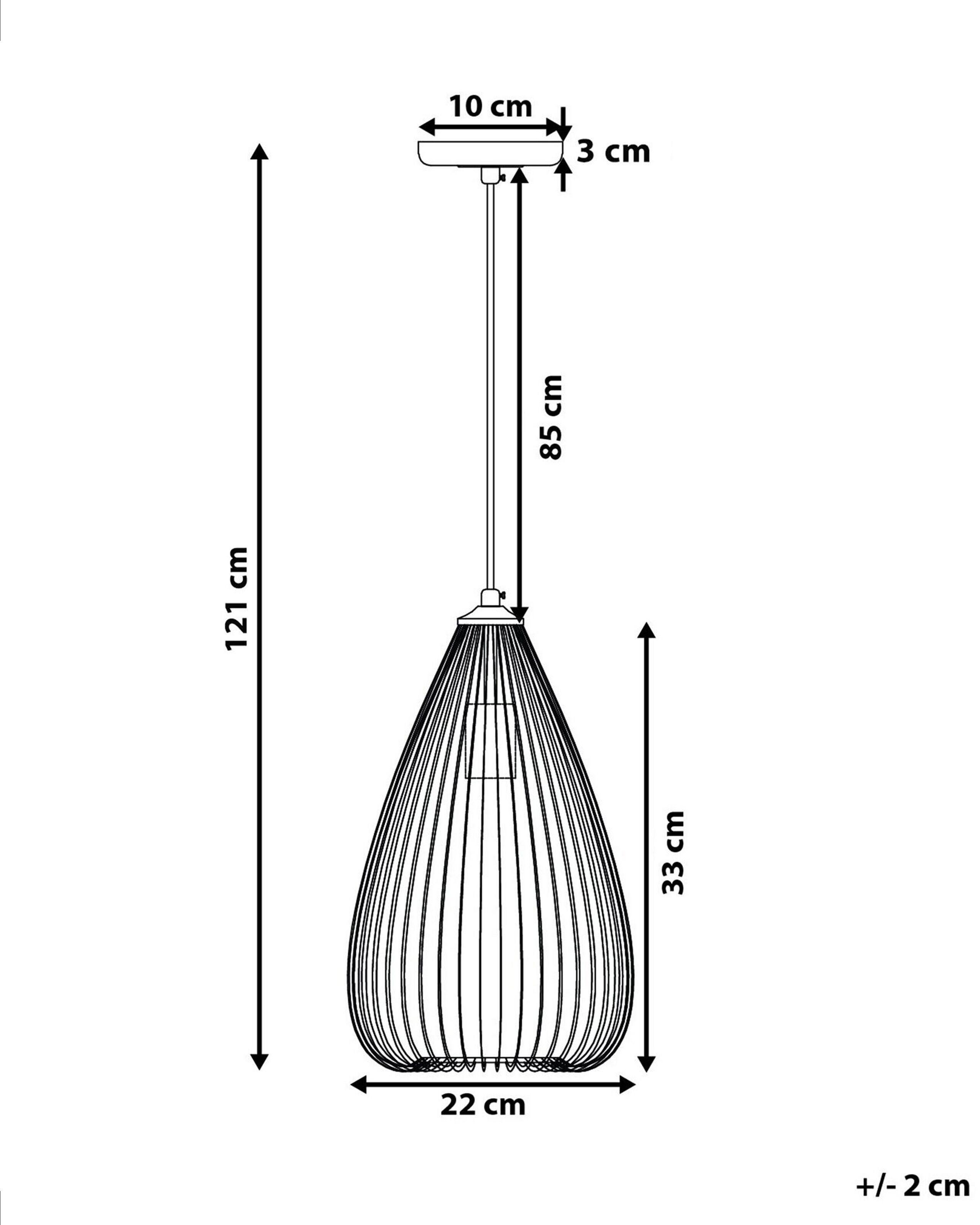 Beliani Lampadario en Metallo Glamour CONCA  