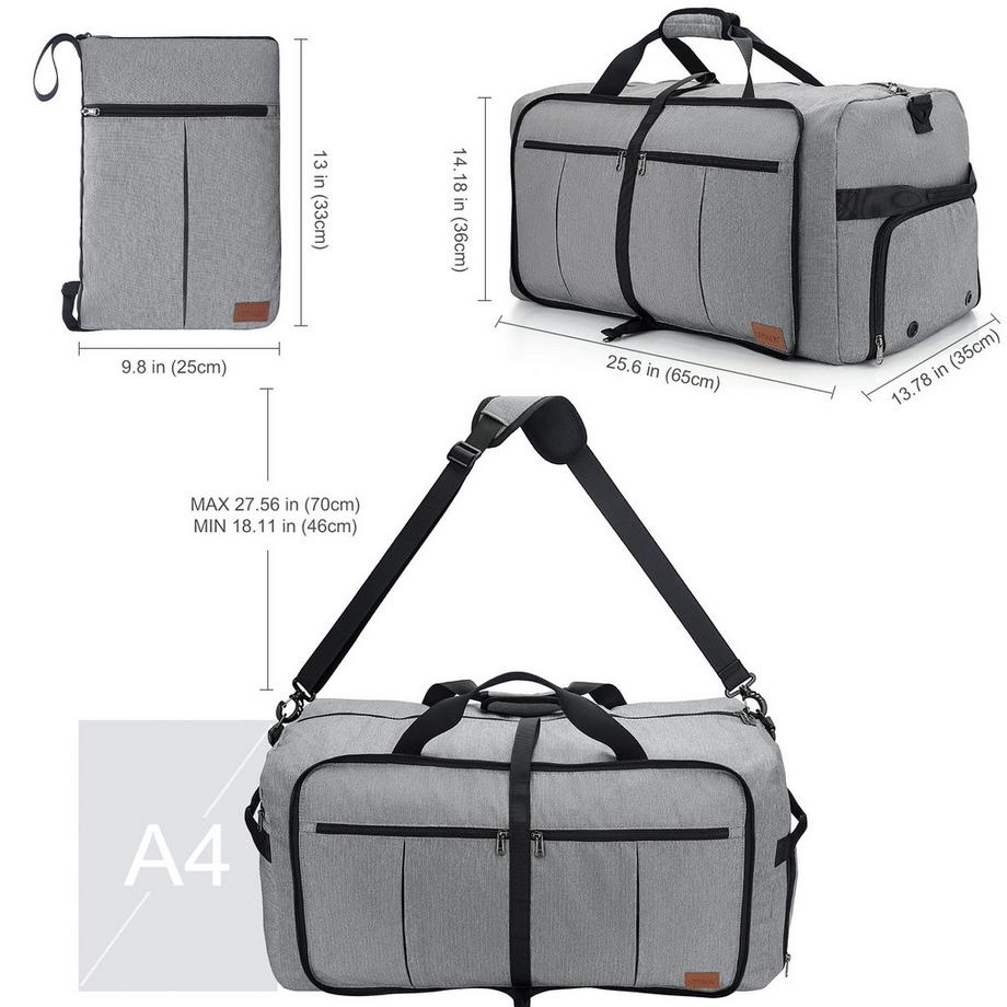 Only-bags.store Sac de voyage pliable et imperméable avec compartiment à chaussures  
