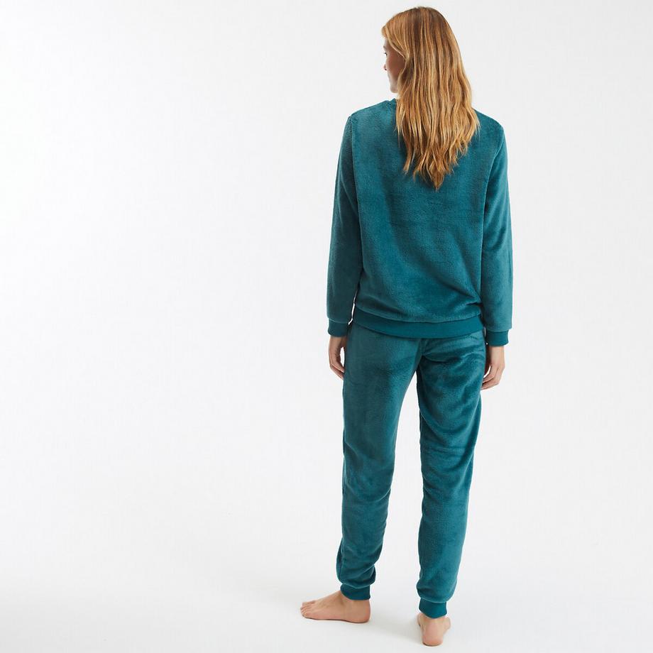 SO'HOME Fleece Schlafanzug mit Schriftzug  