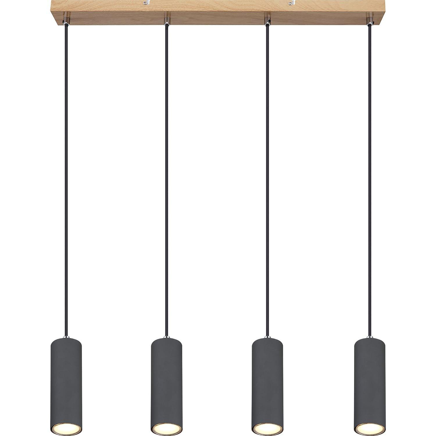 mutoni Hängeleuchte Robby Metall Graphit dunkel 4xGU10  