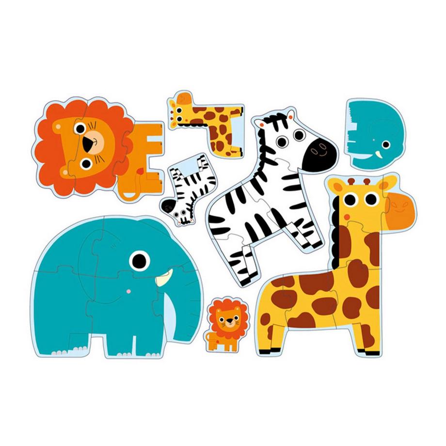 Djeco  Puzzle Im Dschungel (3/4/5/6) 