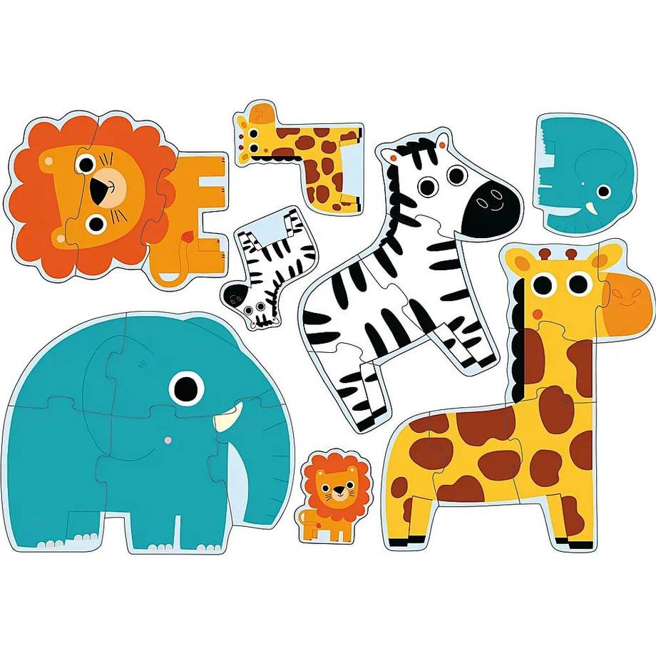 Djeco  Djeco Primo Puzzel Jungle (3, 4, 5 & 6 stukjes) 