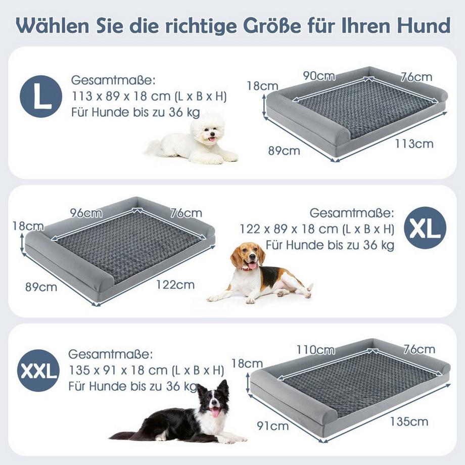 Northix  Lit orthopédique pour chien XXL 