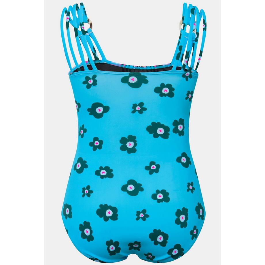 Ulla Popken Maillot de bain à mélange d'imprimés bonnets souples  