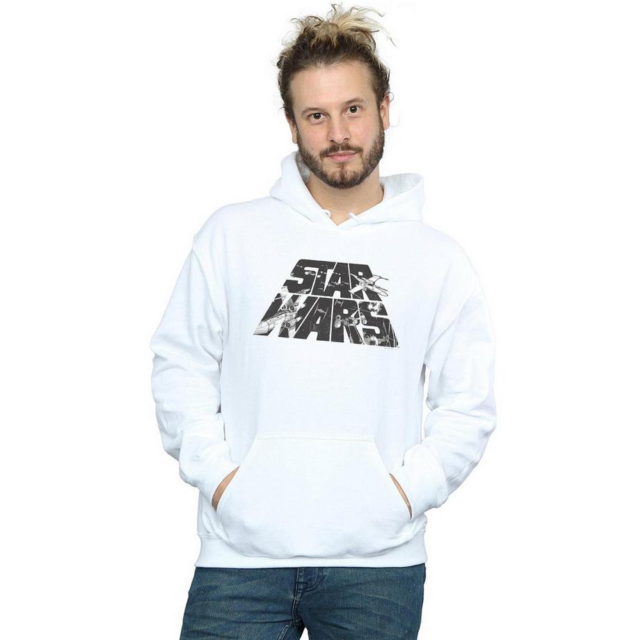 STAR WARS Star Wars Logo Felpa con cappuccio  