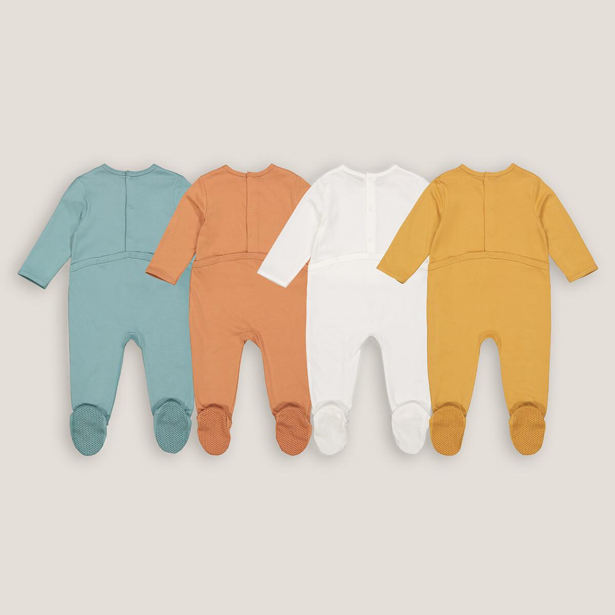 La Redoute Collections  Lot de 4 pyjamas 1 pièce à pieds 