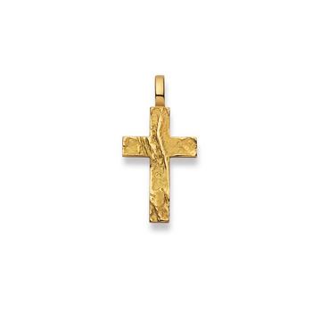 Pendentif croix en or jaune 750, 31x16mm