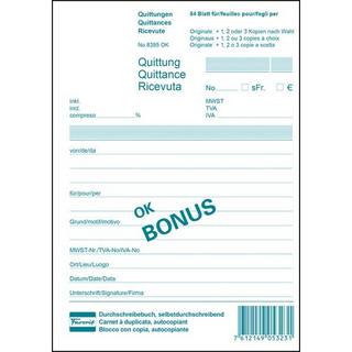 Favorit FAVORIT Quittungen D/F/I A5 8395OK weiss 84 Blatt  