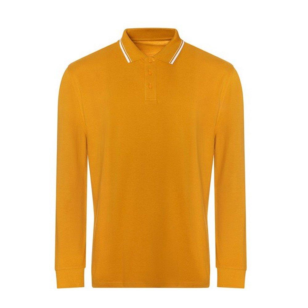 Image of Poloshirt Langärmlig Herren Orange Bunt S