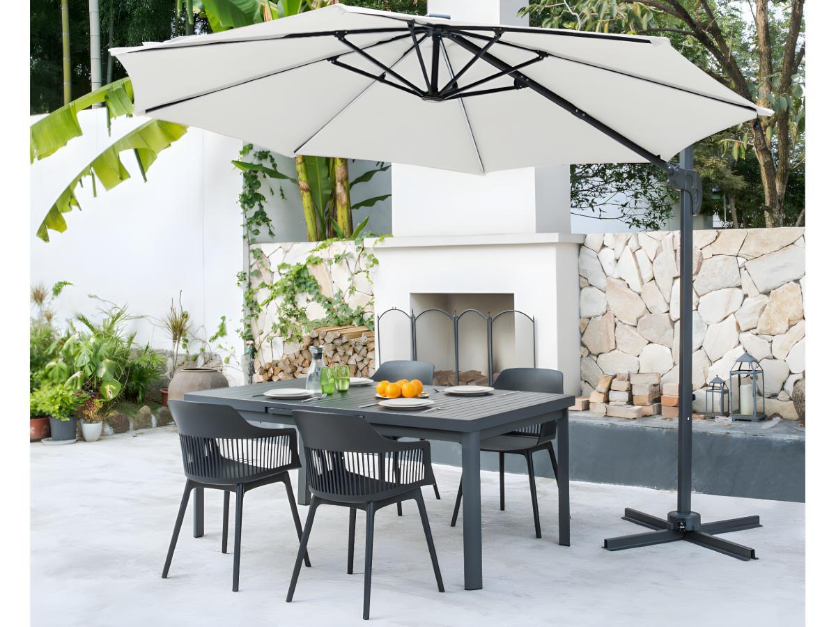 Vente-unique Lotto di 2 poltrone da giardino in Polipropilene Nero SOHO  