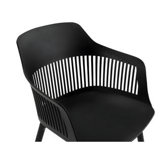 Vente-unique Lotto di 2 poltrone da giardino in Polipropilene Nero SOHO  