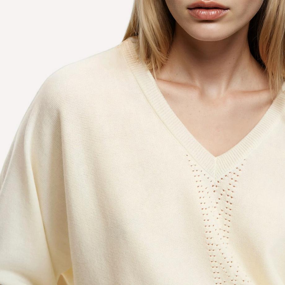 La Redoute Collections Feinstrick V-Ausschnitt Pullover  