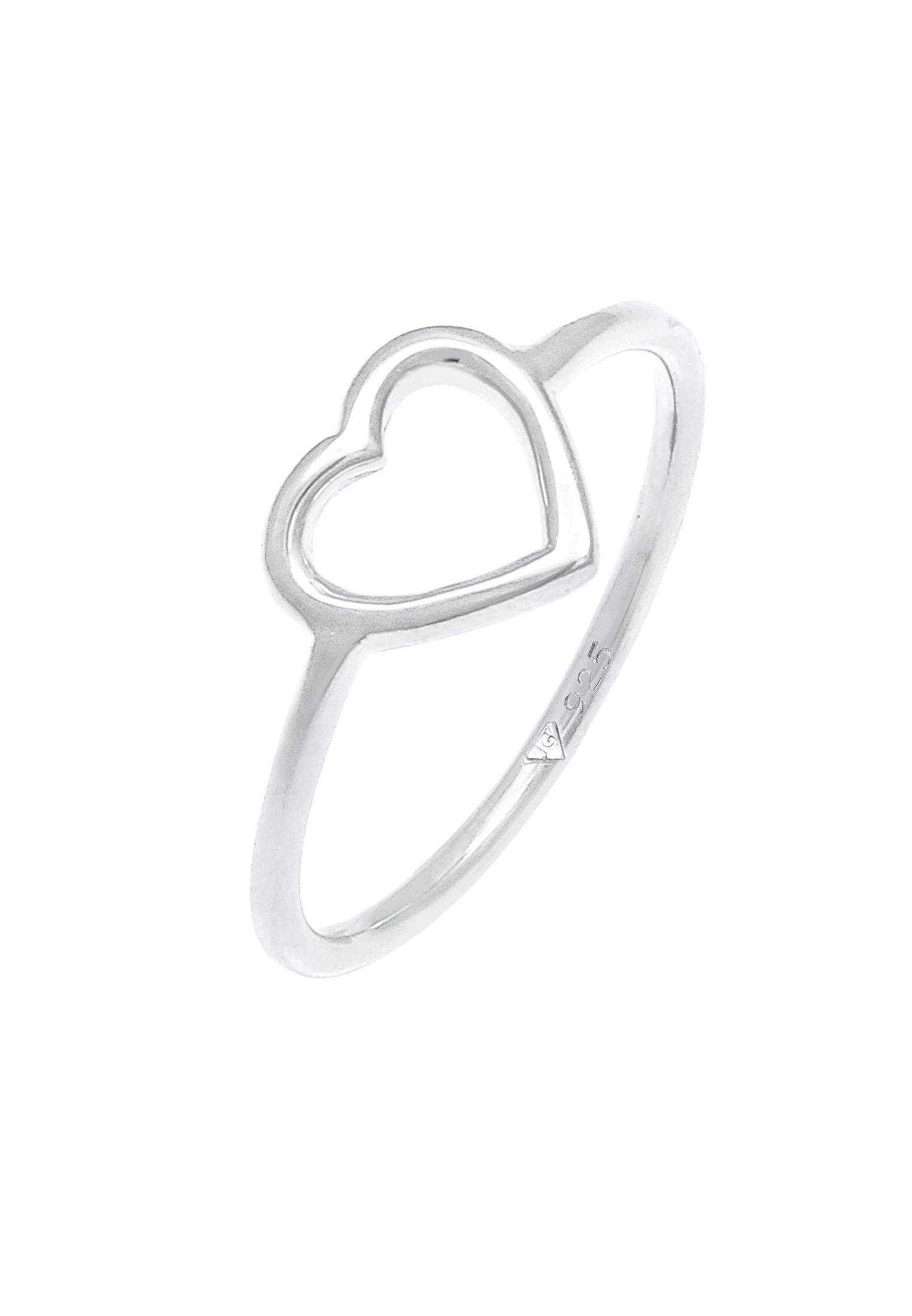 Image of Ring Herz Cut Out Filigran Damen Silber 52mm