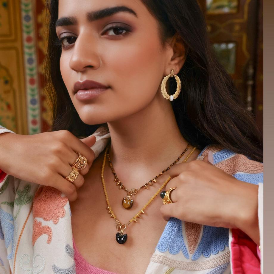 Steinkult  Collier avec pendentif "Bonita" avec pierre de lune blanche 