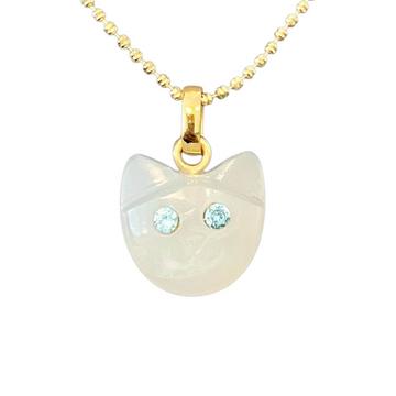 Halskette mit Anhänger "Bonita" mit weissem Mondstein