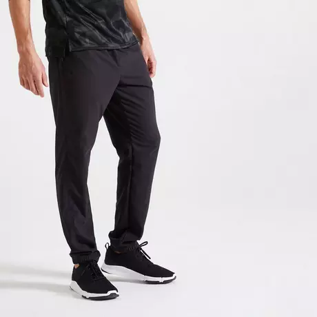 DOMYOS Pantalon de fitness essential respirant regular homme - noir  Noir