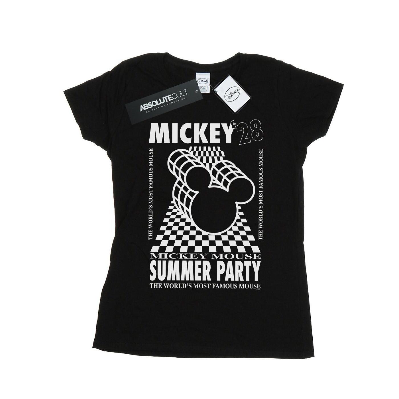 Image of Mickey Mouse Summer Party Tshirt Damen Schwarz XXL