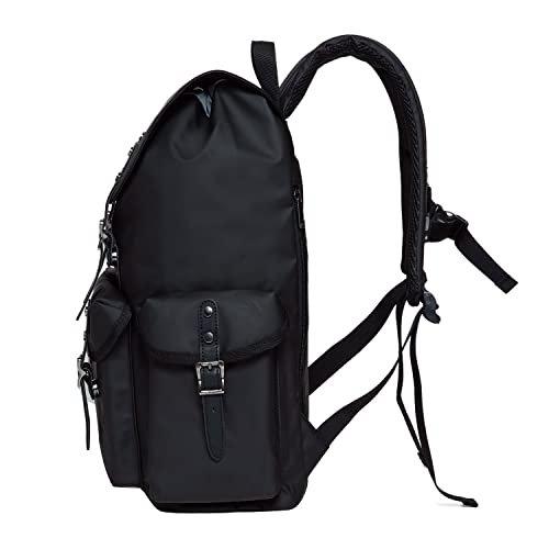 Only-bags.store Grosser Leder Vintage Wanderrucksack mit 14-Zoll-Laptop-Fach  