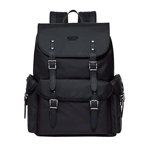 Only-bags.store Großer Lederrucksack, Vintage-Wanderrucksack mit 14-Zoll-Laptop-Fach für Arbeit, Reisen, Uni  