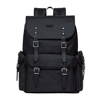 Only-bags.store Grosser Leder Vintage Wanderrucksack mit 14-Zoll-Laptop-Fach  