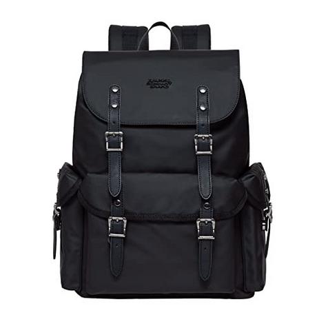 Only-bags.store Grosser Leder Vintage Wanderrucksack mit 14-Zoll-Laptop-Fach  