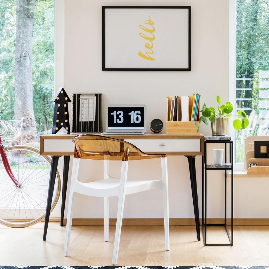 B2X Range-revues A4 en bambou avec 3 compartiments  