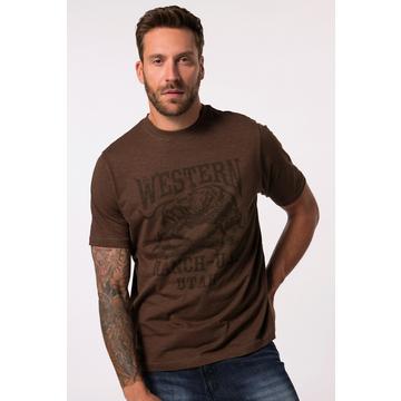 T-shirt dal look vintage con stampa sul petto e mezze maniche, fino alla tg. 8XL