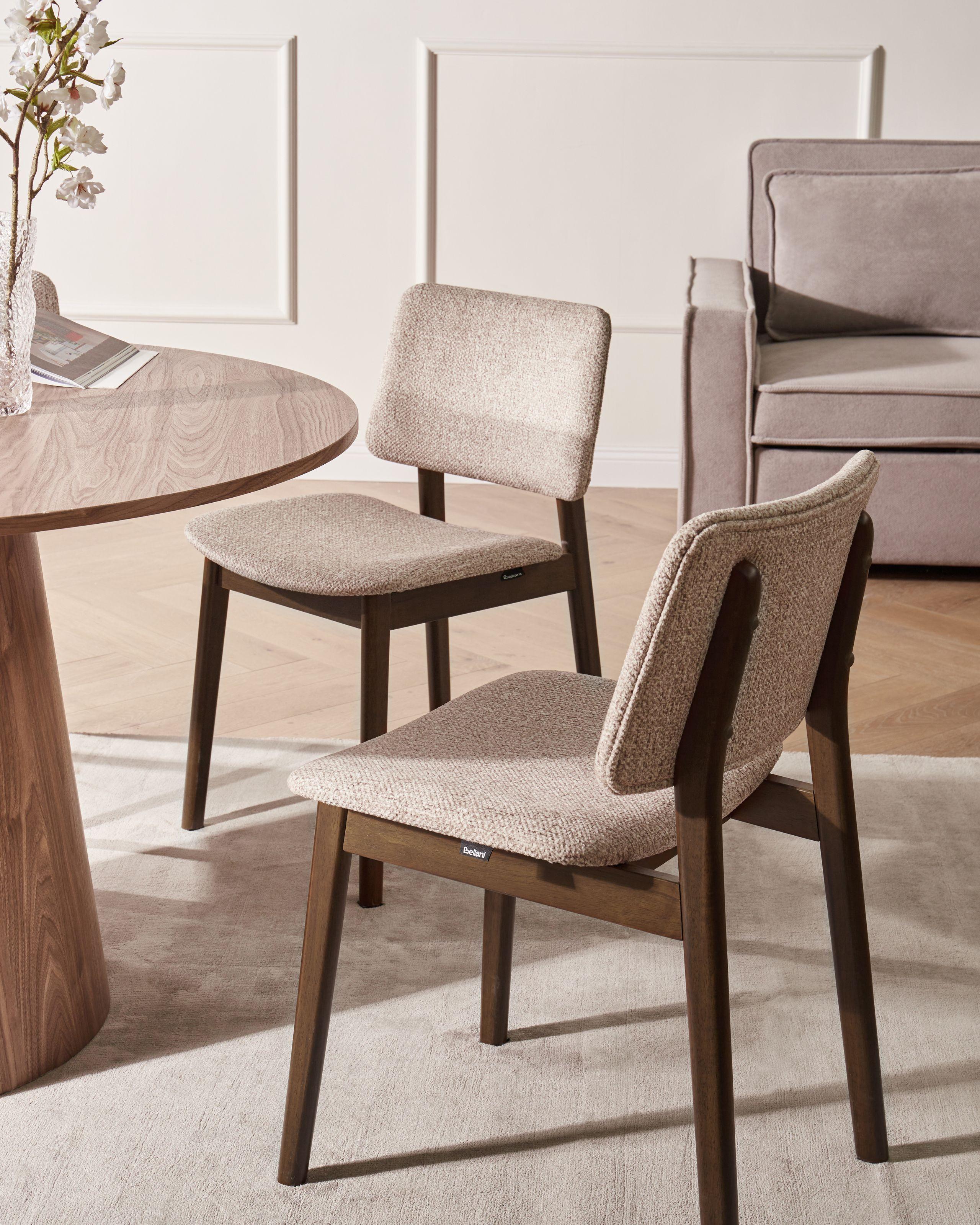 Beliani Set di 2 sedie da pranzo en Bouclé Scandinavo BLANE  