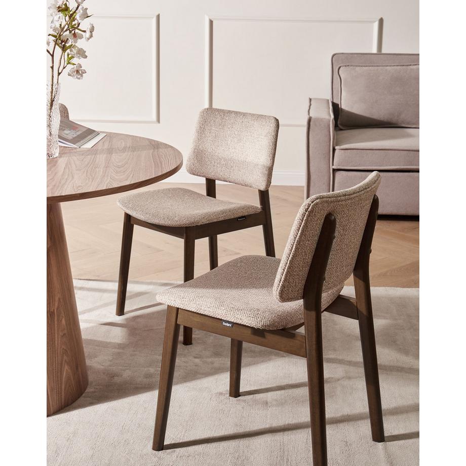 Beliani Lot de 2 chaises de salle à manger en Bouclé Cottage BLANE  