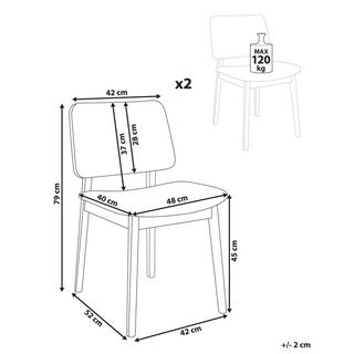 Beliani Set di 2 sedie da pranzo en Bouclé Scandinavo BLANE  