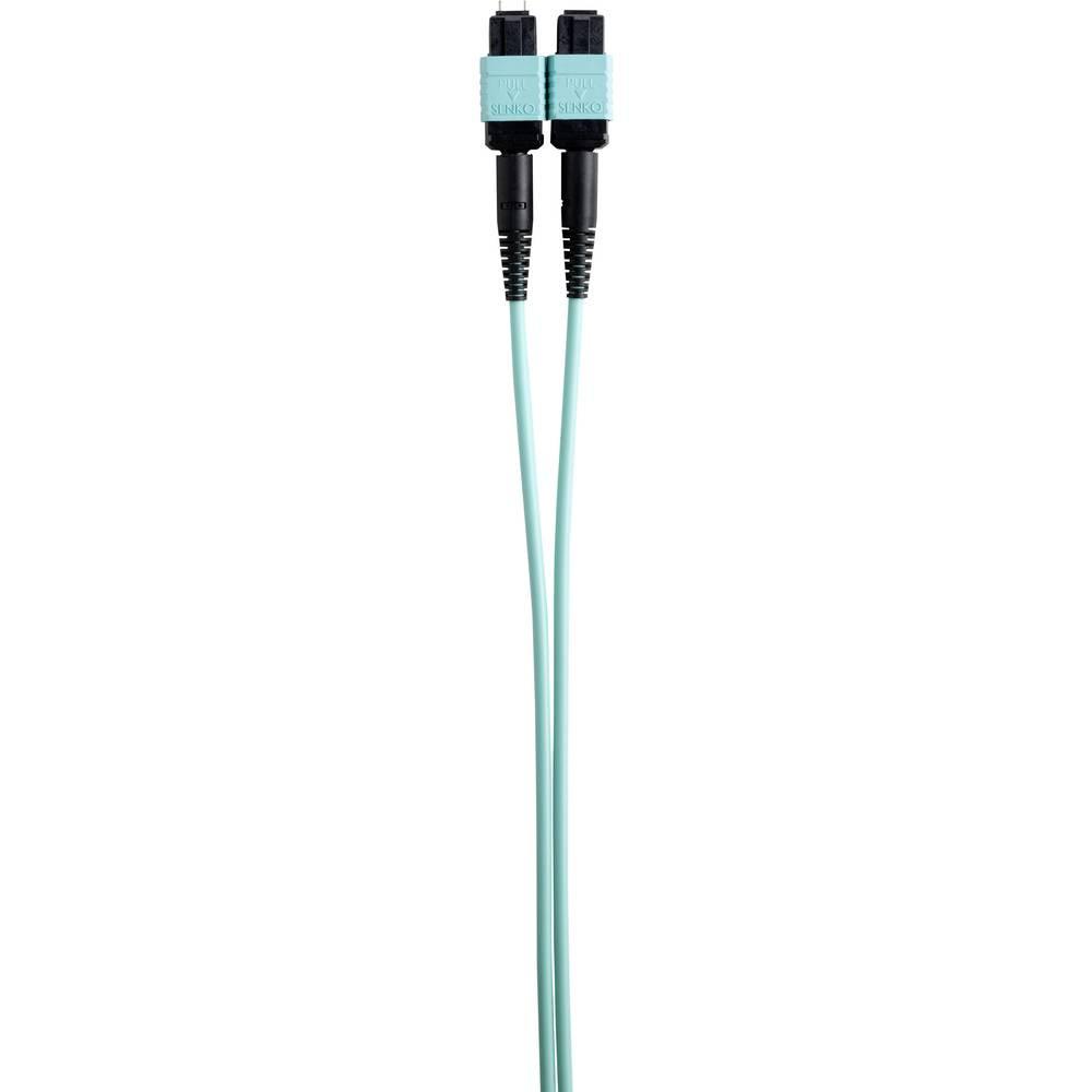Image of MPO Verbindungskabel OM3 Multimode, 15 m, aqua
