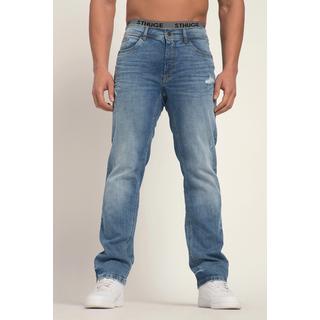 Sthuge  Jeans con FLEXLASTIC®, effetto sdrucito e taglio dritto a cinque tasche, fino alla tg. 70/35 