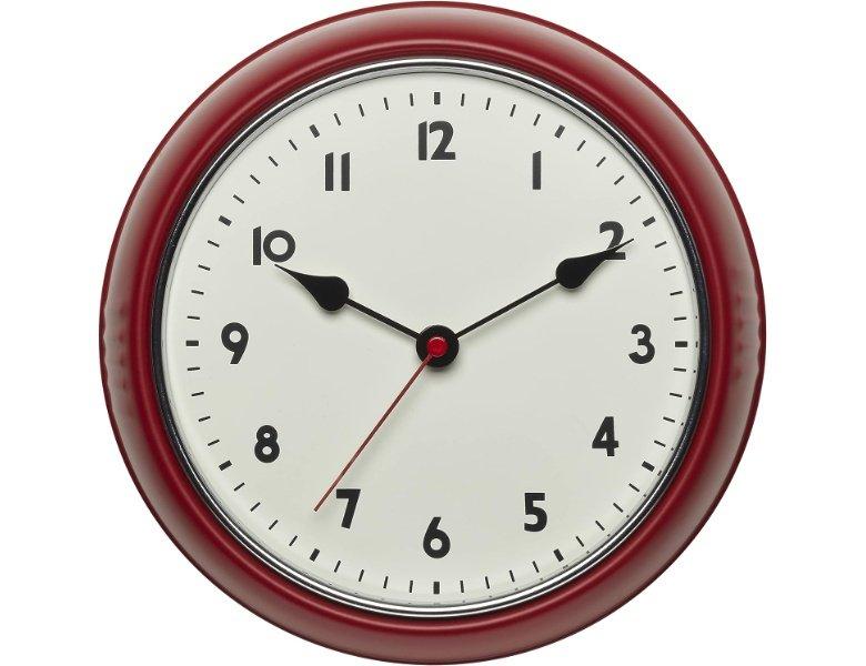 TFA Dostmann Vintage Funk-Wanduhr Rot (27cm)  