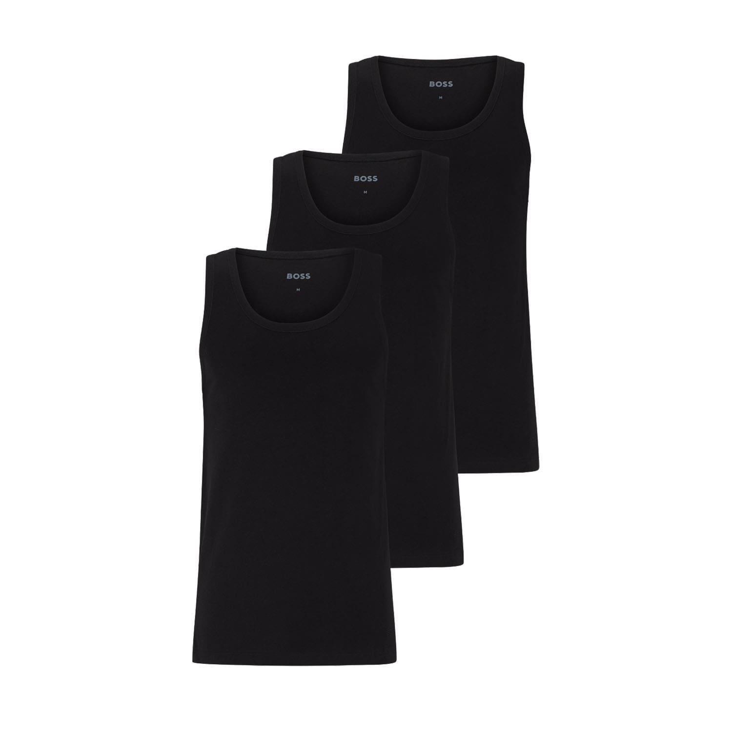 Image of Unterhemd 3er Pack Bequem Sitzend Herren Schwarz S