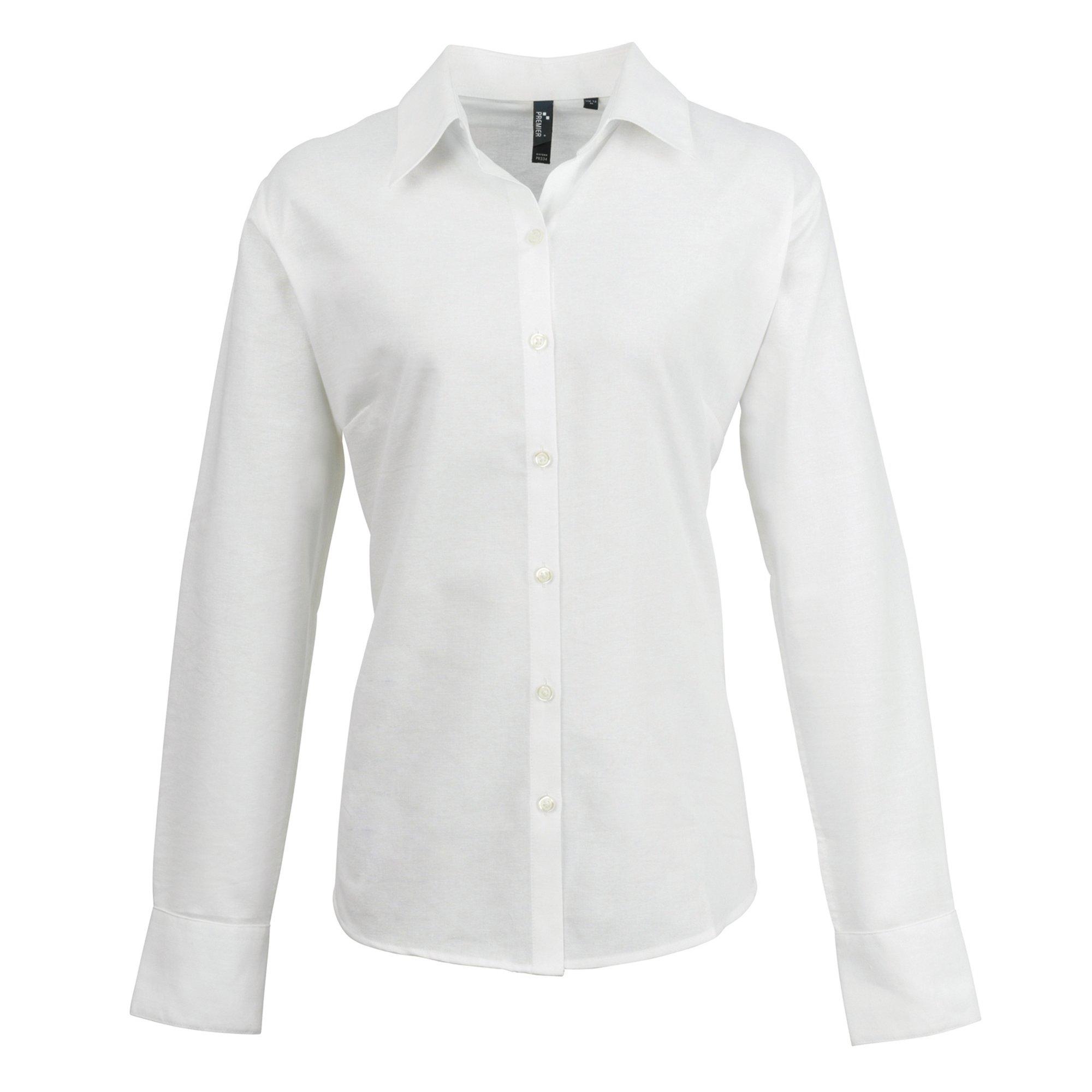 Image of Oxfordbluse Bluse Arbeitshemd, Langärmlig Damen Weiss 46