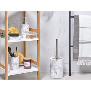 Beliani Set de 4 accessoires de salle de bain en Céramique Moderne ARAUCO  