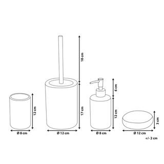 Beliani Set accessoires de salle de bain en Céramique Moderne ARAUCO  