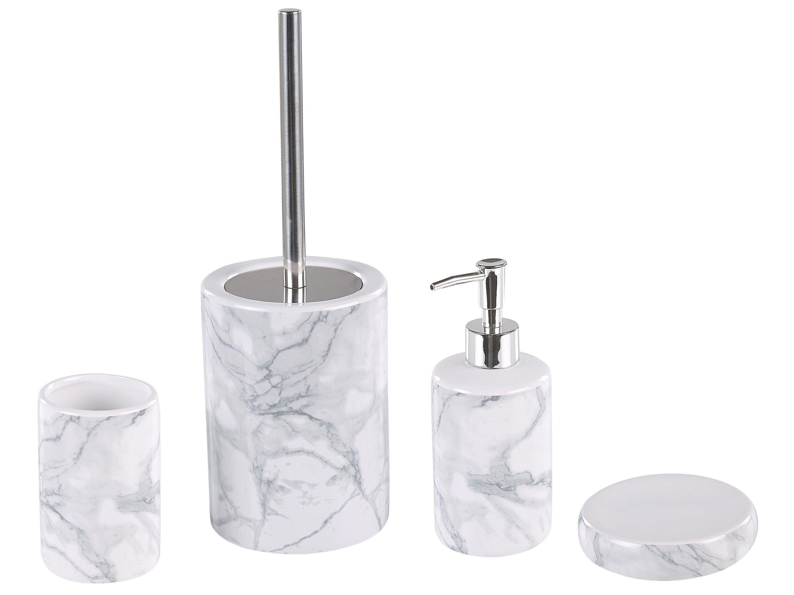 Beliani Set accessoires de salle de bain en Céramique Moderne ARAUCO  