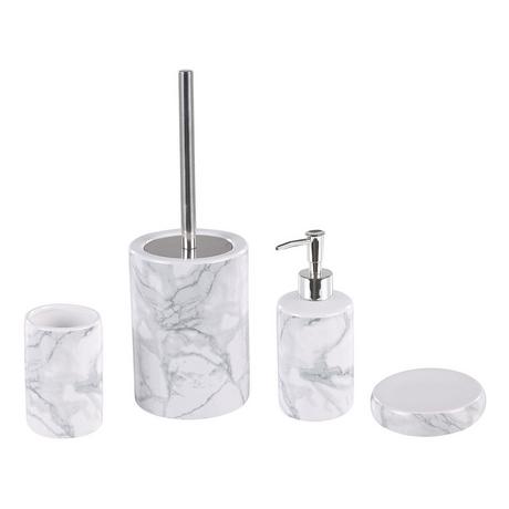 Beliani Set de 4 accessoires de salle de bain en Céramique Moderne ARAUCO  