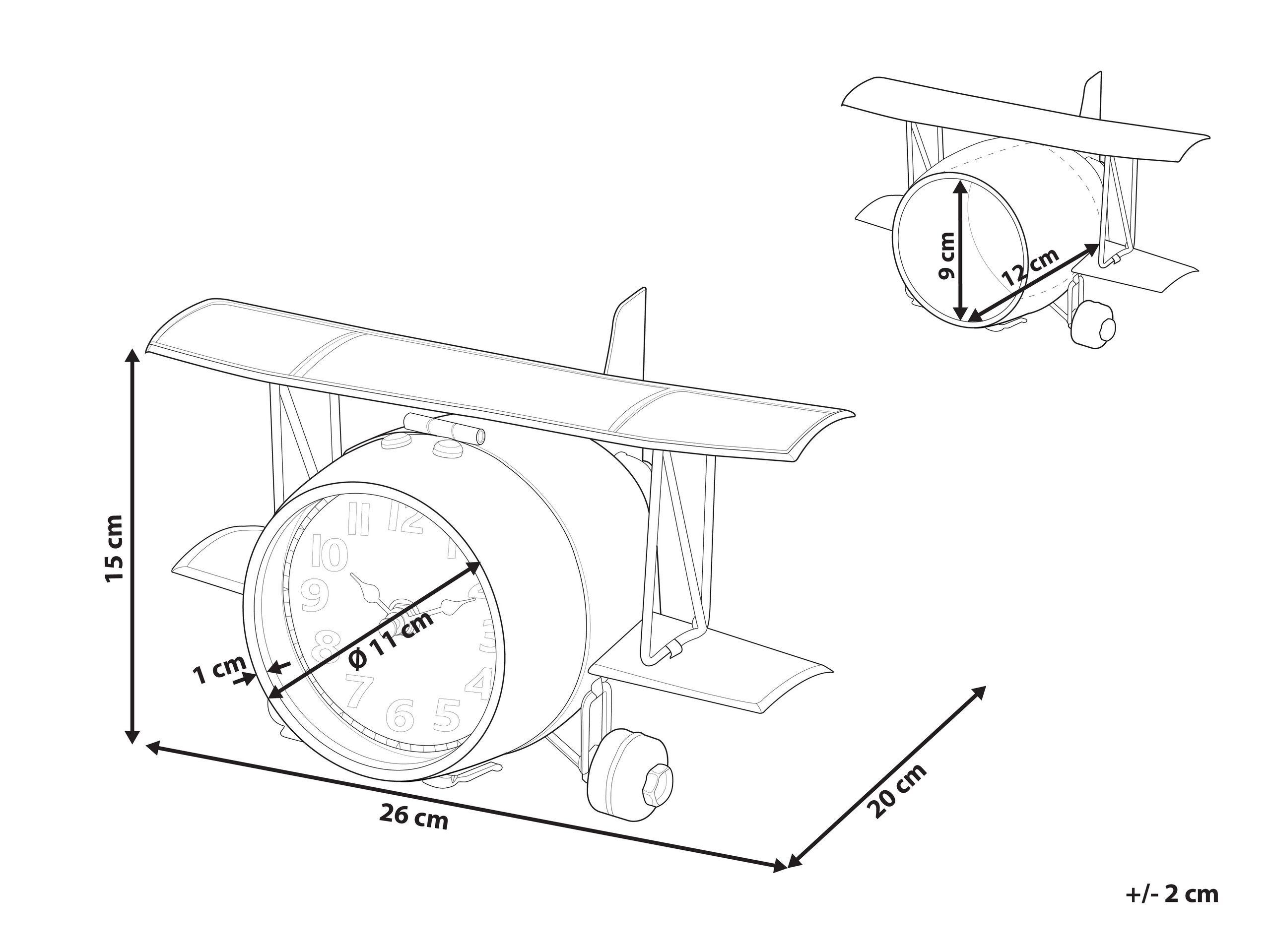 Beliani Tischuhr aus Eisen Industriell STANS  