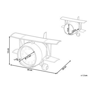 Beliani Tischuhr aus Eisen Industriell STANS  