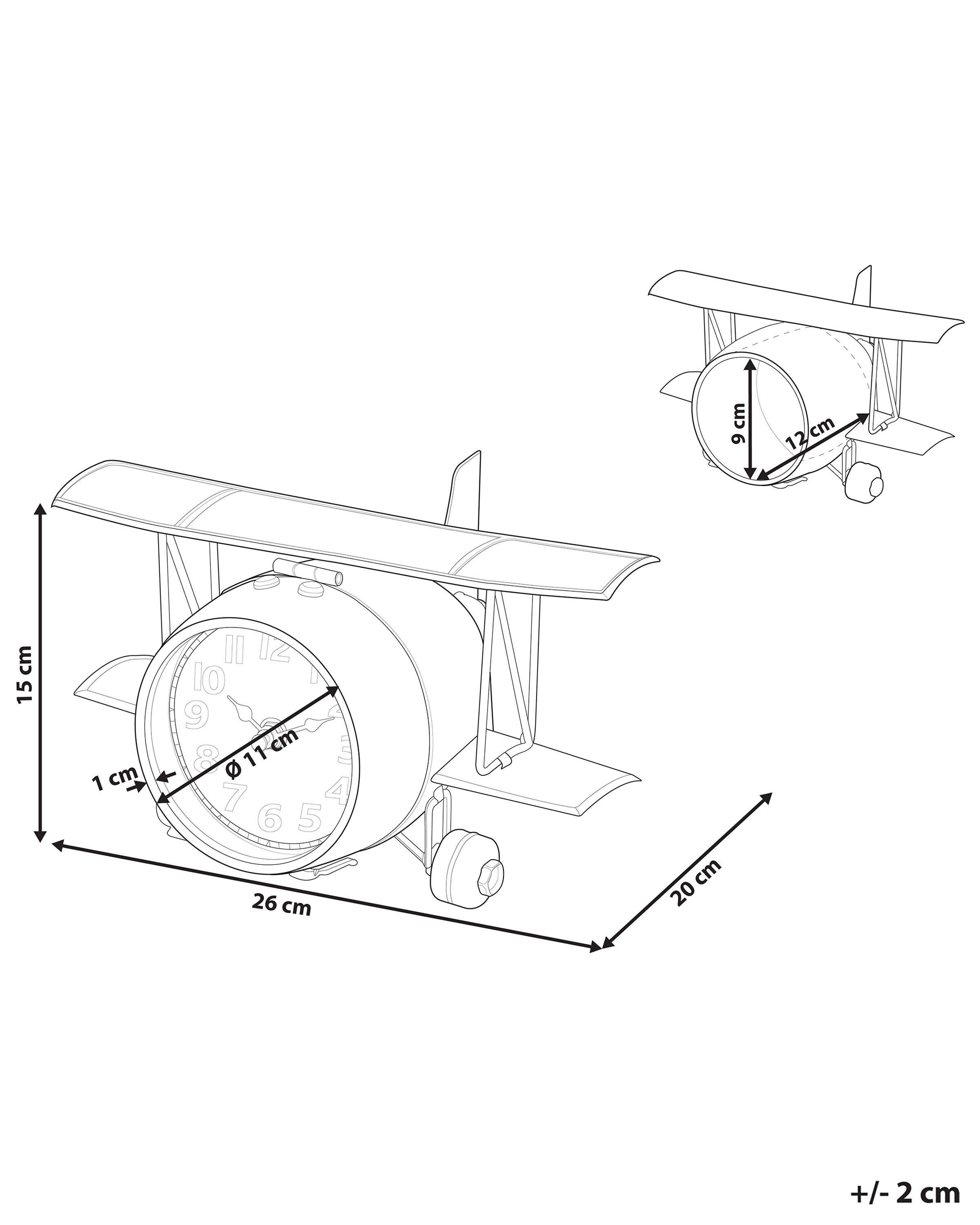 Beliani Tischuhr aus Eisen Industriell STANS  